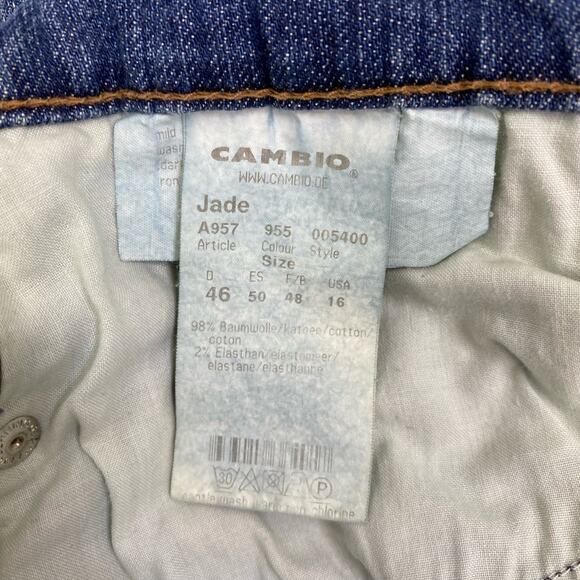 Cambio Jade Jeans Womens SZ 16 Medium Blue Straight Leg High Rise Style 005400 - Picture 3 of 9